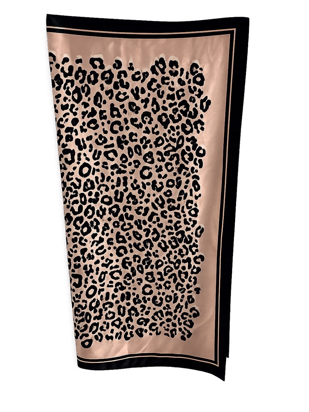 H&M Blush Pink & Black Cheetah Animal Print Scarf - 36" x 36"